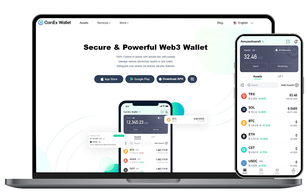 آموزش کیف پول کوینکس - CoinEx Wallet